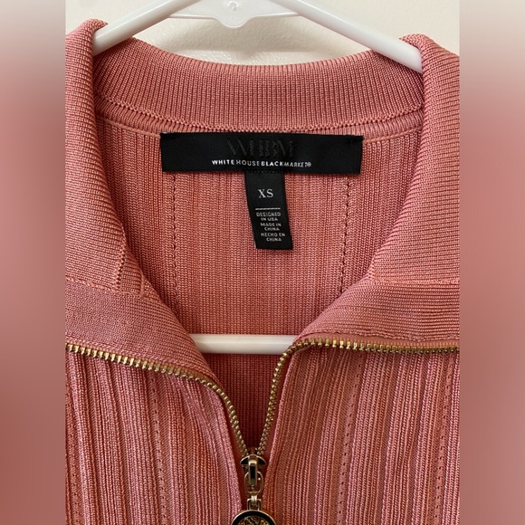 WHBM Half Zip Rib Halter Sweater Tank - Picture 6 of 7